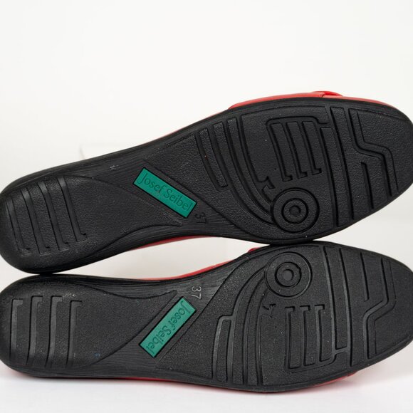 Josef Seibel Fenja 01 Comfy Leather Flats Red Womens Size US 6-6.5 EU 37 NIB - Picture 8 of 11
